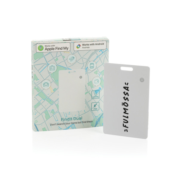 Findit Dual RCS ultratunt uppladdningsbart spårningskort